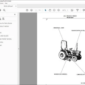 Kubota RC60-82H Mower Parts Book Manual - PDF DOWNLOAD