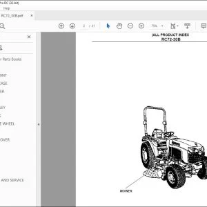 Kubota RC72-30B Mowers Parts Book Manual - PDF DOWNLOAD