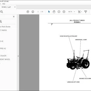 Kubota RCB60-1 Mower Parts Book Manual - PDF DOWNLOAD