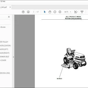 Kubota RCK54-24G Parts Book Manual - PDF DOWNLOAD