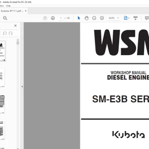 Kubota SM-E3B SERIES Diesel Engine Workshop Manual - PDF DOWNLOAD