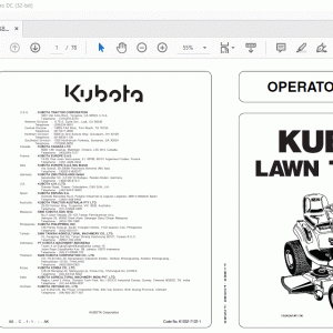 Kubota T1880 T2080 T2380 Lawn Trractor Operator's Manual - PDF DOWNLOAD