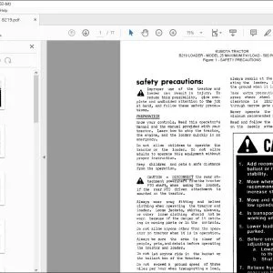 Kubota Tractor B219 LOADER - MODEL 25 MAXIMUM PAYLOAD - 500 POUNDS Parts Books Manual - PDF DOWNLOAD