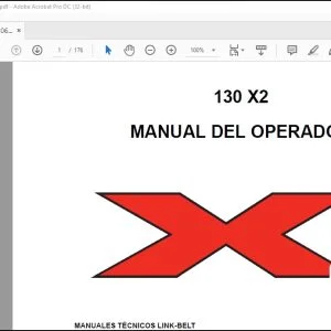 Linkbelt 130 X2 Excavadora MANUAL DEL OPERADOR 2106SP - PDF DOWNLOAD (Spanish)