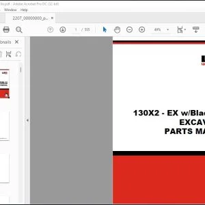 Linkbelt 130X2-EX w Blade LC Excavator Parts Manual 2207 - PDF DOWNLOAD