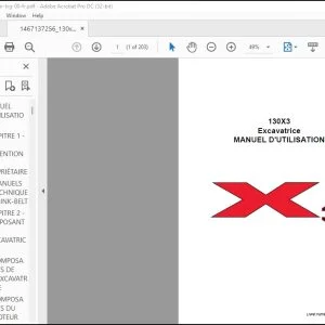 Linkbelt 130X3 Excavatrice MANUEL D'UTILISATION 130X3-OM-LXG-00-FR - PDF DOWNLOAD (French)