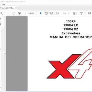 Linkbelt 130X4 130X4 LC 130X4 DZ Excavadora MANUAL DEL OPERADOR 130X4-OM-LXG-00-ES - PDF DOWNLOAD (Spanish)