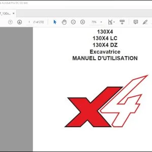 Linkbelt 130X4 130X4 LC 130X4 DZ Excavatrice MANUEL D'UTILISATION - PDF DOWNLOAD (French)