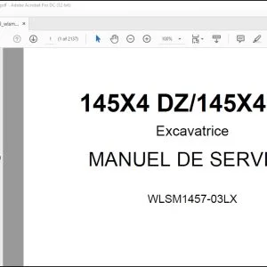 Linkbelt 145X4 DZ 145X4 LC Excavatrice MANUEL DE SERVICE WLSM1457-03LX - PDF DOWNLOAD (French)