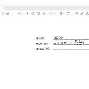 Linkbelt 1600Q Service Manual S851 - PDF DOWNLOAD