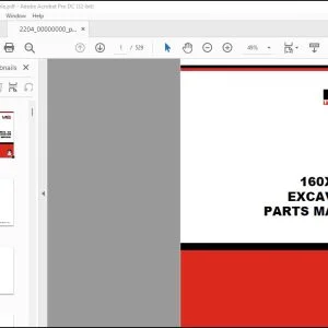 Linkbelt 160X2-EX Excavator Parts Manual 2204 - PDF DOWNLOAD