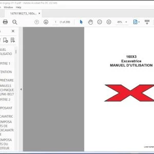 Linkbelt 160X3 Excavatrice MANUEL D'UTILISATION 160X3-OM-LXG-01-FR - PDF DOWNLOAD