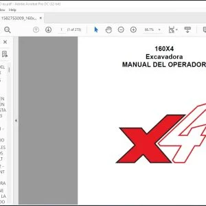Linkbelt 160X4 Excavadora MANUAL DEL OPERADOR 160X4-OM-LXG-00-ES - PDF DOWNLOAD (Spanish)