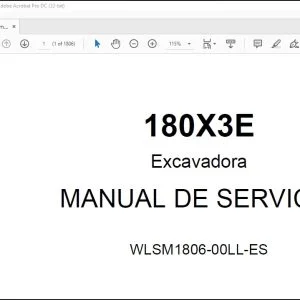 Linkbelt 180X3E Excavadora MANUAL DE SERVICIO WLSM1806-00LL-ES - PDF DOWNLOAD(Spanish)