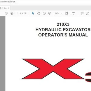 Linkbelt 210X3 Hydraulic Excavator Operator's Manual 210X3-OM-LXG-04 - PDF DOWNLOAD