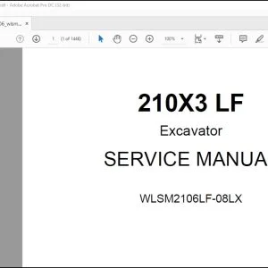 Linkbelt 210X3 LF Excavator Service Manual WLSM2106LF-08LX - PDF DOWNLOAD