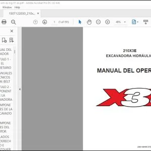 Linkbelt 210X3E EXCAVADORA HIDRÁULICA MANUAL DEL OPERADOR 210X3E-D-OM-ES-LXG-01-ES - PDF DOWNLOAD (Spanish)