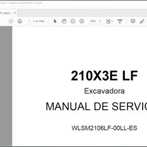 Linkbelt 210X3E LF Excavadora MANUAL DE SERVICIO WLSM2106LF-00LL-ES - PDF DOWNLOAD (Spanish)