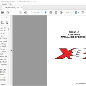 Linkbelt 210X3E LF Excavadora MANUAL DEL OPERADOR 210X3E-LF-D-OM-LAR-LXG-00-ES - PDF DOWNLOAD (Spanish)