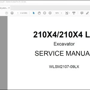 Linkbelt 210X4 210X4 LF Hydraulic Excavator Service Manual WLSM2107-09LX - PDF DOWNLOAD