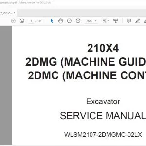 Linkbelt 210X4 2DMG (MACHINE GUIDANCE) 2DMC (MACHINE CONTROL) Excavator Service Manual WLSM2107-2DMGMC-02LX - PDF DOWNLOAD