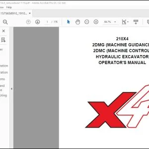 Linkbelt 210X4 2DMG (MACHINE GUIDANCE) 2DMC (MACHINE CONTROL) Hydraulic Excavator Operator's Manual 210X4-2DMGMC-LXG-01 - PDF DOWNLOAD