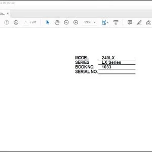 Linkbelt 240LX Excavator Service Manual 1033 - PDF DOWNLOAD
