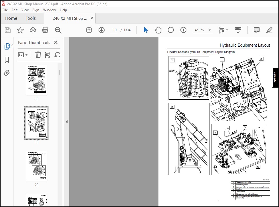 Linkbelt 240X2-MH Hydraulic Excavator Shop Manual - PDF DOWNLOAD ...