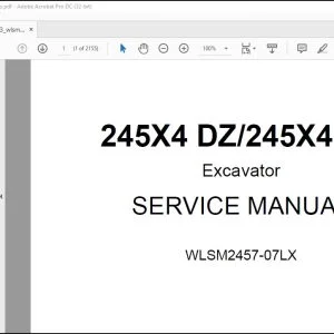 Linkbelt 245X4 DZ 245X4 LC Excavator Service Manual WLSM2457-07LX - PDF DOWNLOAD