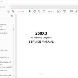 Linkbelt 250X3 A3 Assembly Diagrams Service Manual - PDF DOWNLOAD