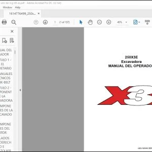 Linkbelt 250X3E Excavadora MANUAL DEL OPERADOR 250X3E-D-OM-LAR-LXG-00-ES - PDF DOWNLOAD (Spanish)