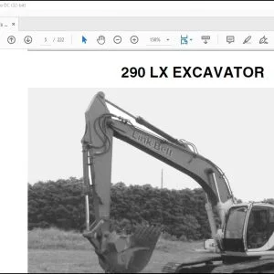 Linkbelt 290 LX Excavator Operator's Manual - PDF DOWNLOAD