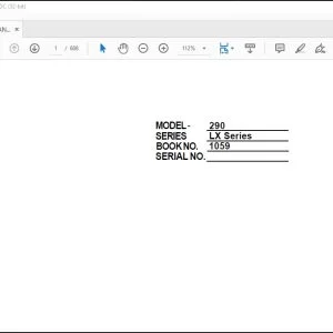 Linkbelt 290 LX Series Excavator Shop Manual 1059 - PDF DOWNLOAD