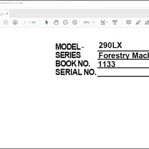 Linkbelt 290LX Forestry Machine Operator's Manual 1133 - PDF DOWNLOAD