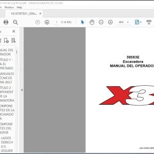 Linkbelt 300X3E Excavadora MANUAL DEL OPERADOR 300X3E-D-OM-LAR-LXG-00-ES - PDF DOWNLOAD (Spanish)