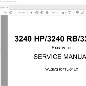 Linkbelt 3240 HP 3240 RB 3240 TL Excavator Service Manual WLSM2107TL-01LX - PDF DOWNLOAD