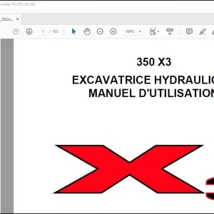 Linkbelt 350 X3 EXCAVATRICE HYDRAULIQUE MANUEL D'UTILISATION 2156 - PDF DOWNLOAD (French)
