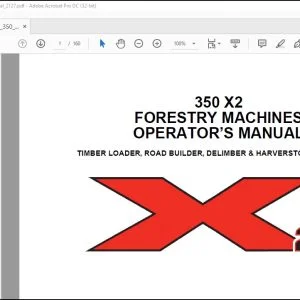 Linkbelt 350X2 Forestry Machines Operator's Manual - PDF DOWNLOAD