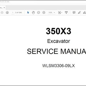 Linkbelt 350X3 Excavator Service Manual WLSM3306-09LX - PDF DOWNLOAD