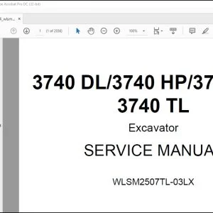 Linkbelt 3740 DL 3740 HP 3740 RB 3740 TL Excavator Service Manual WLSM2507TL-03LX - PDF DOWNLOAD