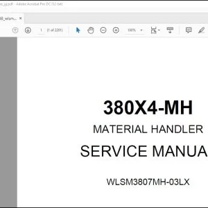 Linkbelt 380X4-MH Material Handler Service Manual WLSM3807MH-03LX - PDF DOWNLOAD