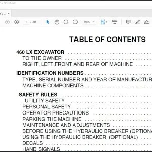 Linkbelt 460 LX Excavator Operator's Manual - PDF DOWNLOAD