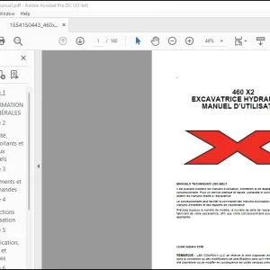 Linkbelt 460 X2 EXCAVATRICE HYDRAULIQUE MANUEL D’UTILISATION 2109 - PDF DOWNLOAD (French)