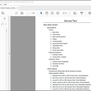 Linkbelt 460 X2 Excavator Service Manual 2309 - PDF DOWNLOAD