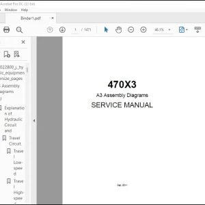 Linkbelt 470X3 A3 Assembly Diagrams Service Manual - PDF DOWNLOAD