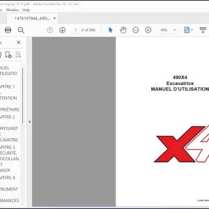 Linkbelt 490X4 Excavatrice MANUEL D'UTILISATION 490X4-OM-LXG-02-FR - PDF DOWNLOAD (French)
