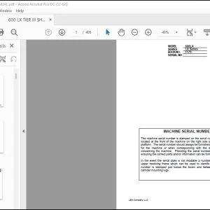 Linkbelt 600LX Shop Manual 1175 - PDF DOWNLOAD