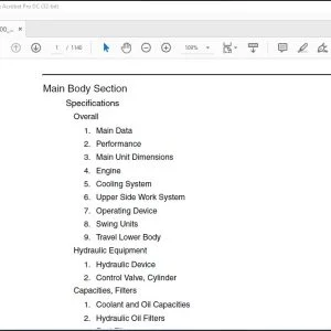 Linkbelt 700 X2 Excavator Service Manual - PDF DOWNLOAD