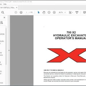 Linkbelt 700 X2 Hydraulic Excavator Operator's Manual 2110 - PDF DOWNLOAD