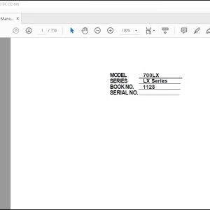 Linkbelt 700LX Shop Manual 1128 - PDF DOWNLOAD